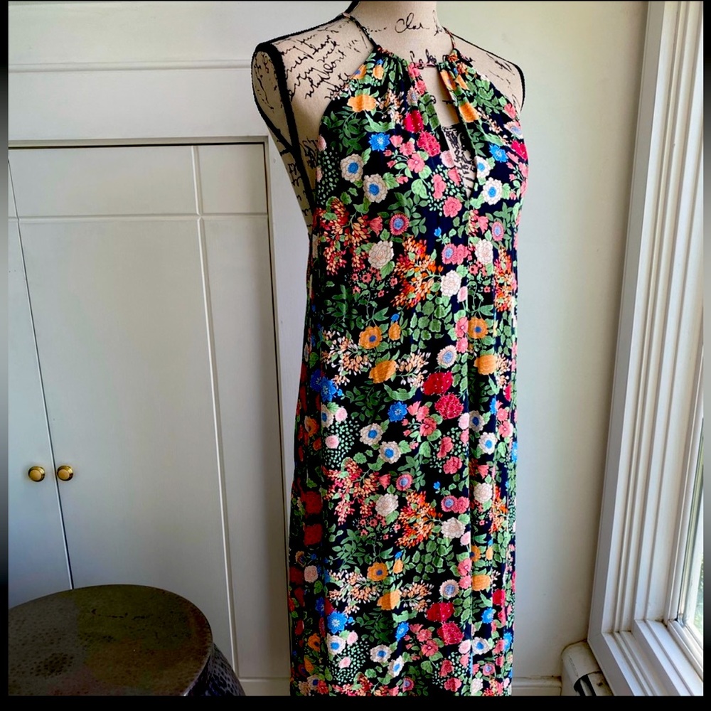 Halter keyhole floral sundress size extra small small new without tags